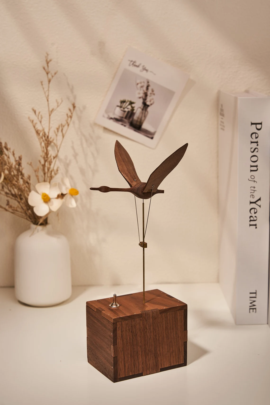 Wooden Swan, automata Swan, Music Box, Ornament, Bird Figurine, Wood art, Statue, Sculpture, Home Decor, Woodcarving, Handmade, Handcraft,Music is the poetry of birds