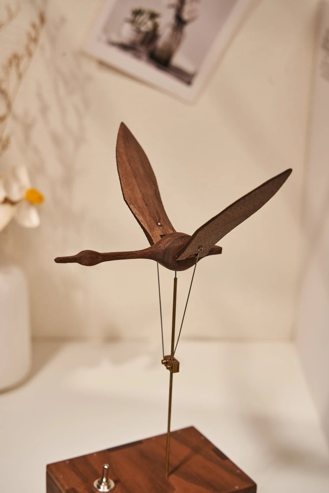 Wooden Swan, automata Swan, Music Box, Ornament, Bird Figurine, Wood art, Statue, Sculpture, Home Decor, Woodcarving, Handmade, Handcraft,Music is the poetry of birds
