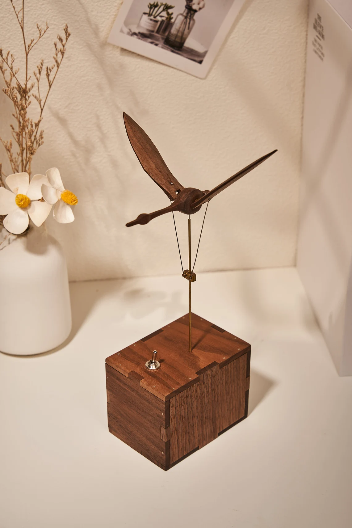 Wooden Swan, automata Swan, Music Box, Ornament, Bird Figurine, Wood art, Statue, Sculpture, Home Decor, Woodcarving, Handmade, Handcraft,Music is the poetry of birds