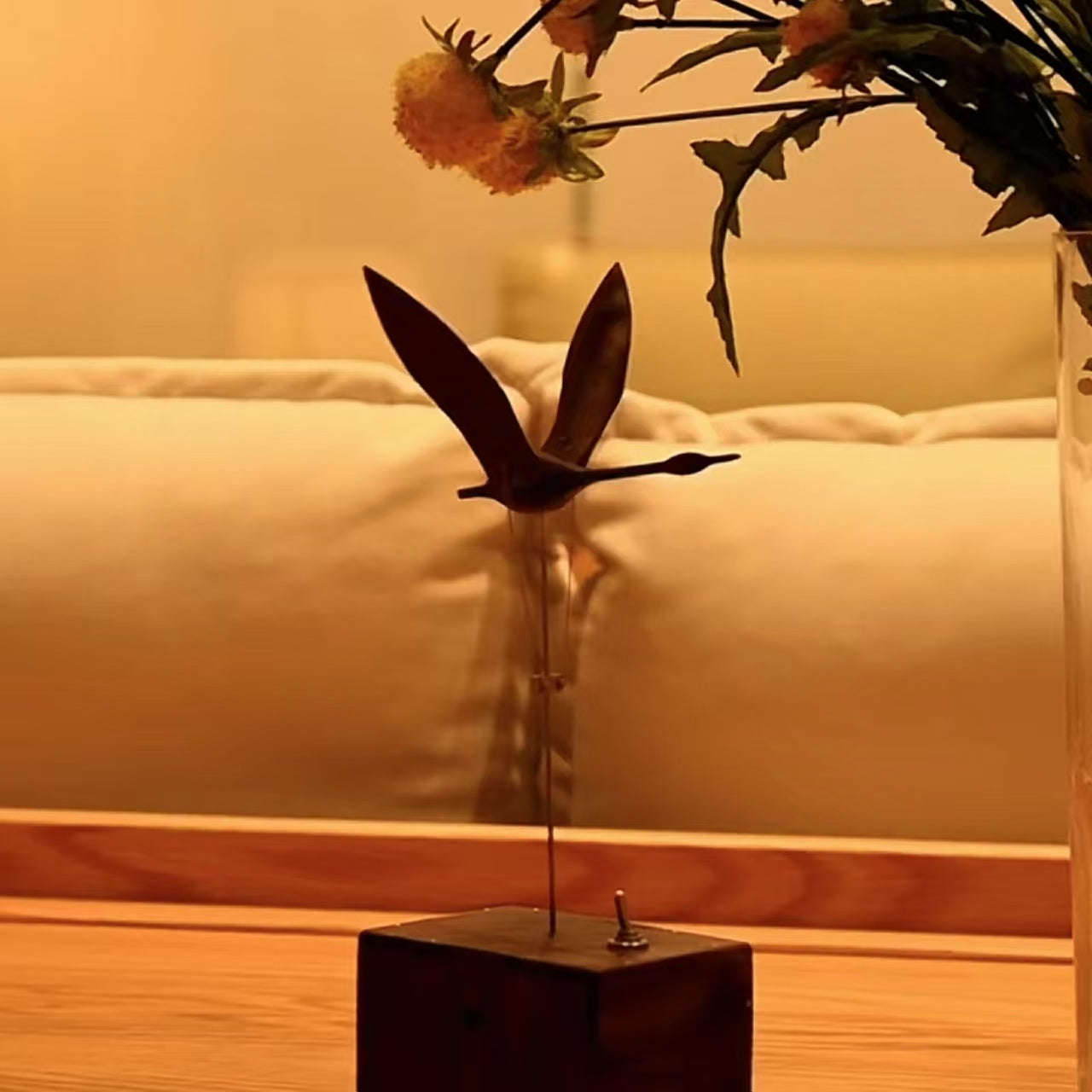 Wooden Swan, automata Swan, Music Box, Ornament, Bird Figurine, Wood art, Statue, Sculpture, Home Decor, Woodcarving, Handmade, Handcraft,Music is the poetry of birds