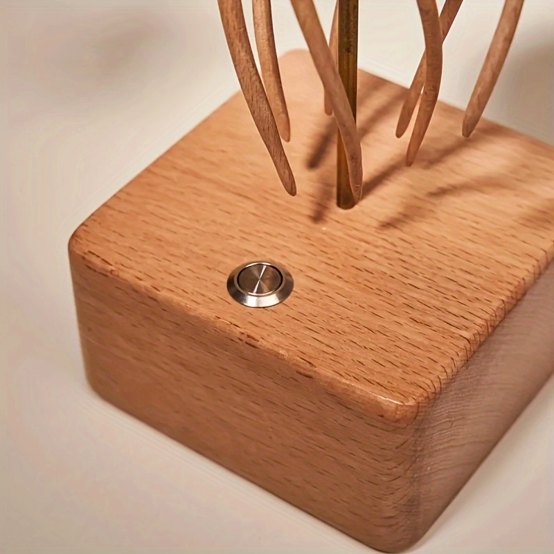 Wooden Jellyfish, automata Jellyfish, music box, wooden mechanical Jellyfish, Ornament, Wood art, Statue, Sculpture, Home Decor, Woodcarving,No music