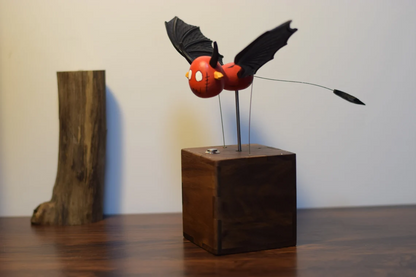 Purely handmade wooden crafts, large reduction motor, North American black walnut base, black and red devil series, evil, powerful, power, demo! !