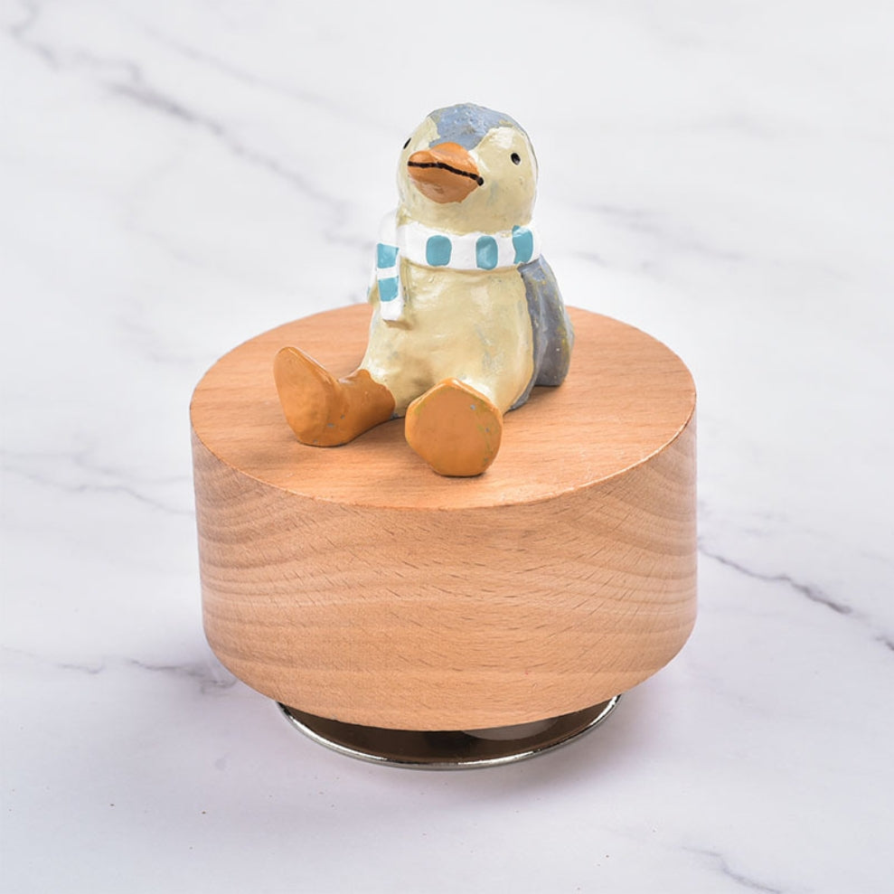 Personalized Wooden Music Box,Engraved Wooden Animal Music Box,Animal Musical Box,Wooden Baby Toy,Custom Newborn Gift,First Birthday For Her Look up at the stars round music box creative furniture ornaments holiday gift DIY wooden music box base