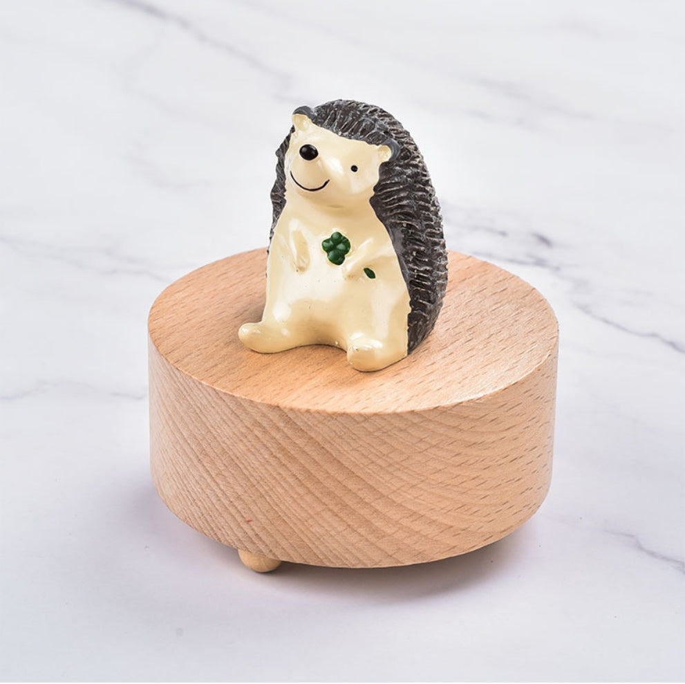 Personalized Wooden Music Box,Engraved Wooden Animal Music Box,Animal Musical Box,Wooden Baby Toy,Custom Newborn Gift,First Birthday For Her Look up at the stars round music box creative furniture ornaments holiday gift DIY wooden music box base