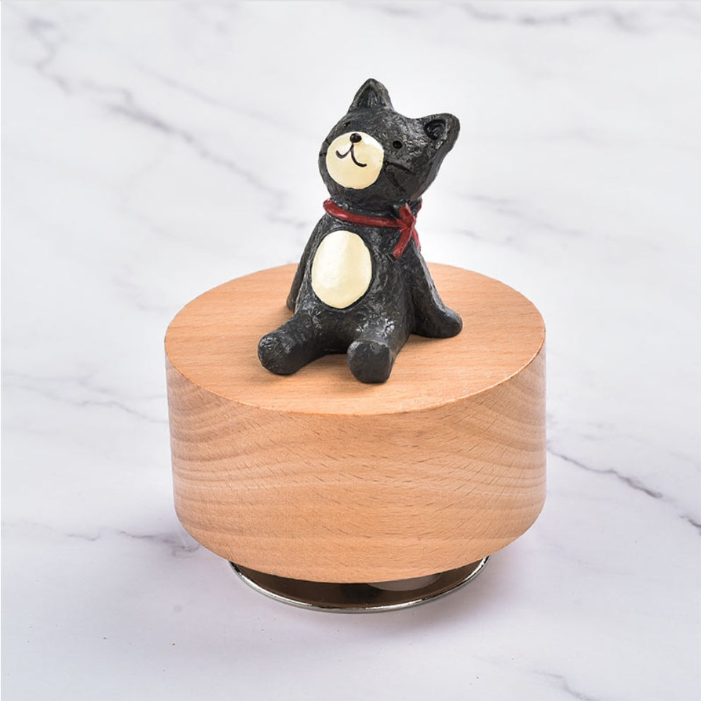 Personalized Wooden Music Box,Engraved Wooden Animal Music Box,Animal Musical Box,Wooden Baby Toy,Custom Newborn Gift,First Birthday For Her Look up at the stars round music box creative furniture ornaments holiday gift DIY wooden music box base