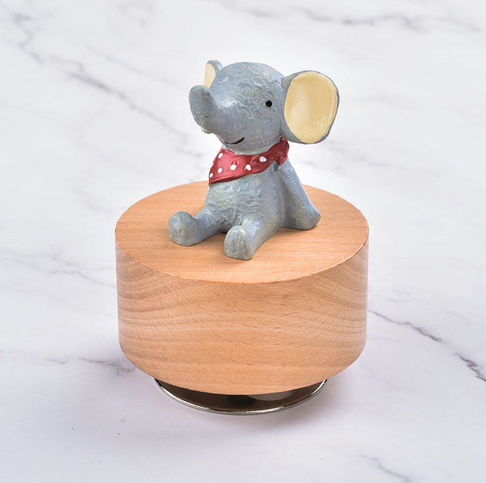 Personalized Wooden Music Box,Engraved Wooden Animal Music Box,Animal Musical Box,Wooden Baby Toy,Custom Newborn Gift,First Birthday For Her Look up at the stars round music box creative furniture ornaments holiday gift DIY wooden music box base