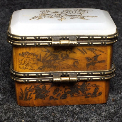 Chinese pure hand-made jewelry small box,gift box,painted flowers and birds pattern exquisite