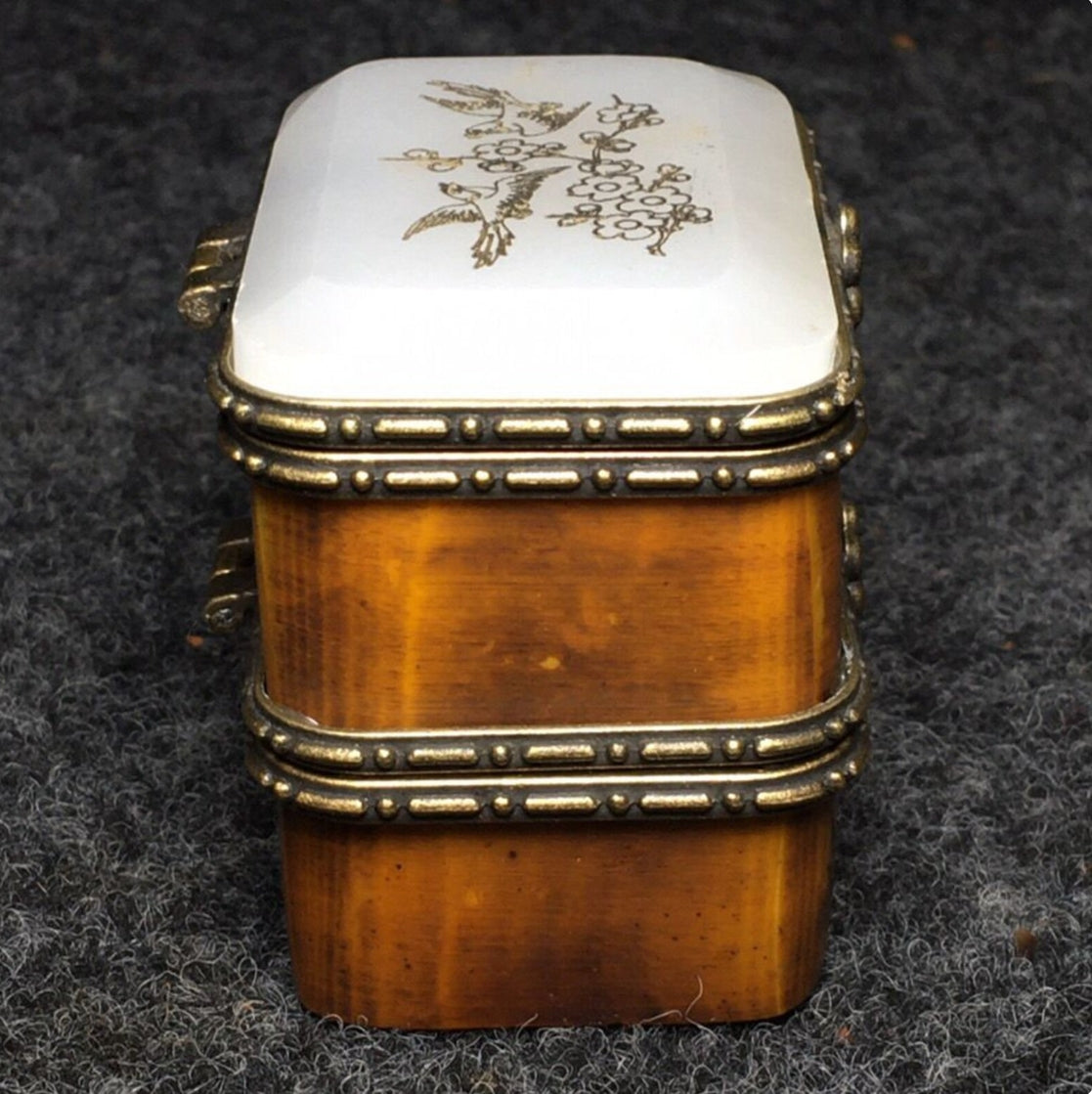 Chinese pure hand-made jewelry small box,gift box,painted flowers and birds pattern exquisite